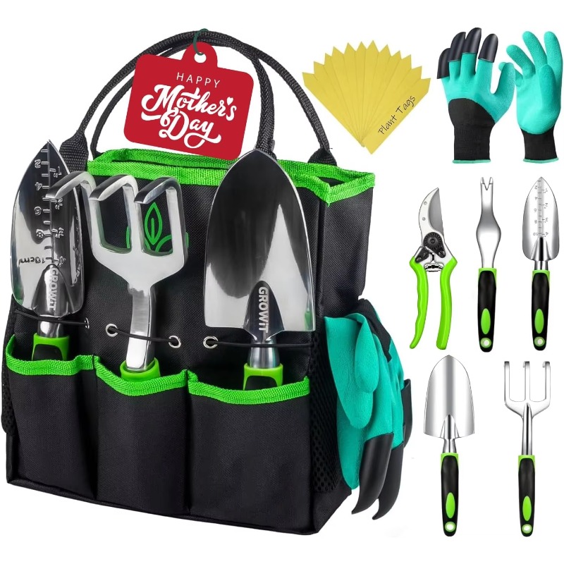 Gardening Hand Tools Yard - Set di 9 Attrezzi da Giardinaggio
