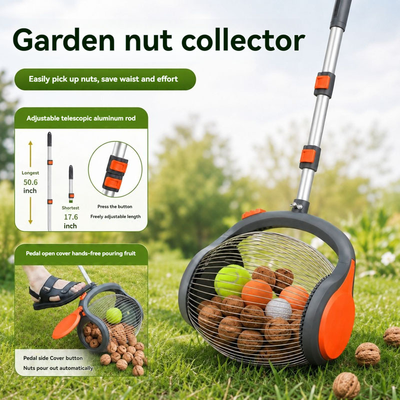 Gardening Hand Tools Yard - Raccoglitore di Noci Leggero da 50,6
