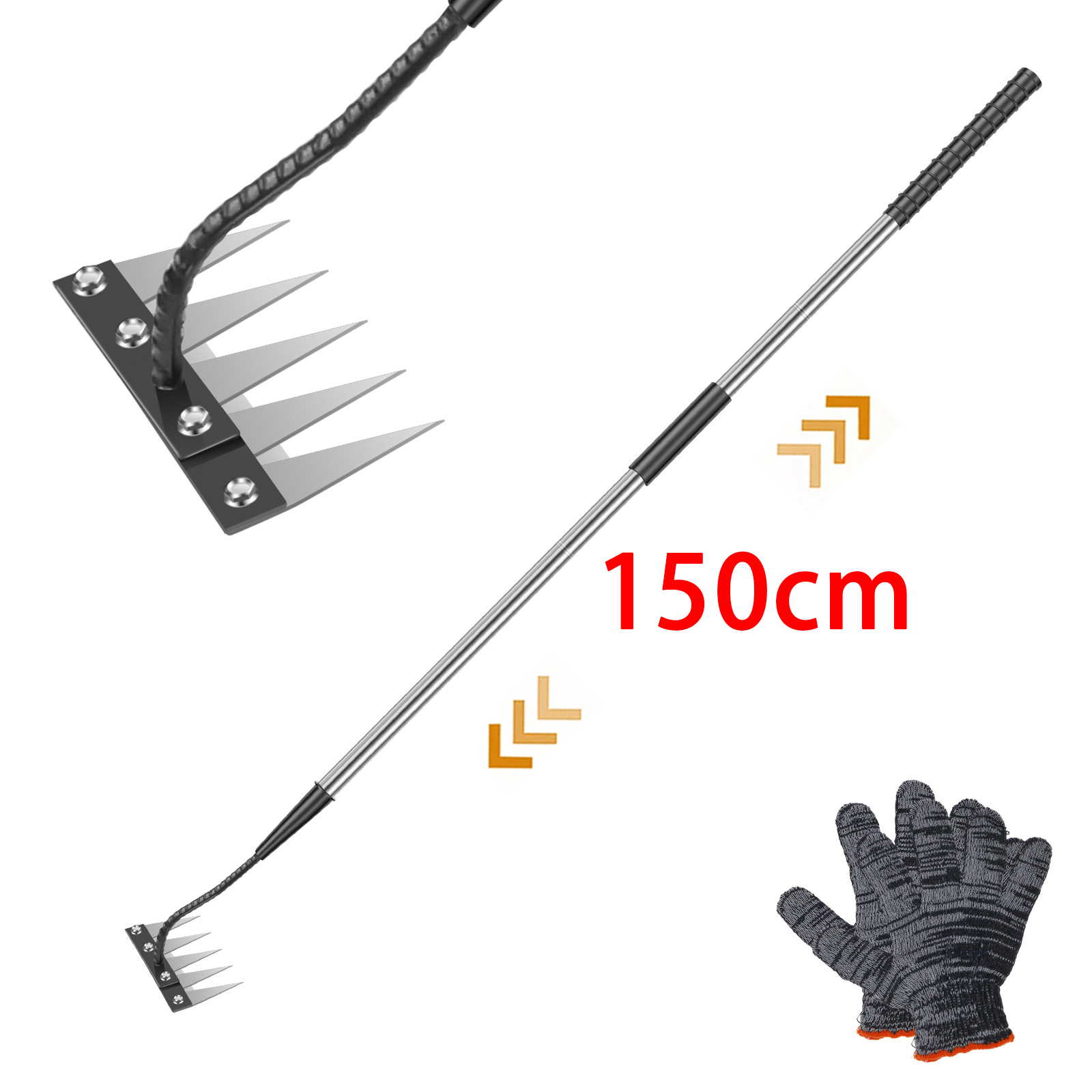 Rastrello per diserbo a 5 dent - Gardening Tools Long recensione e prezzo